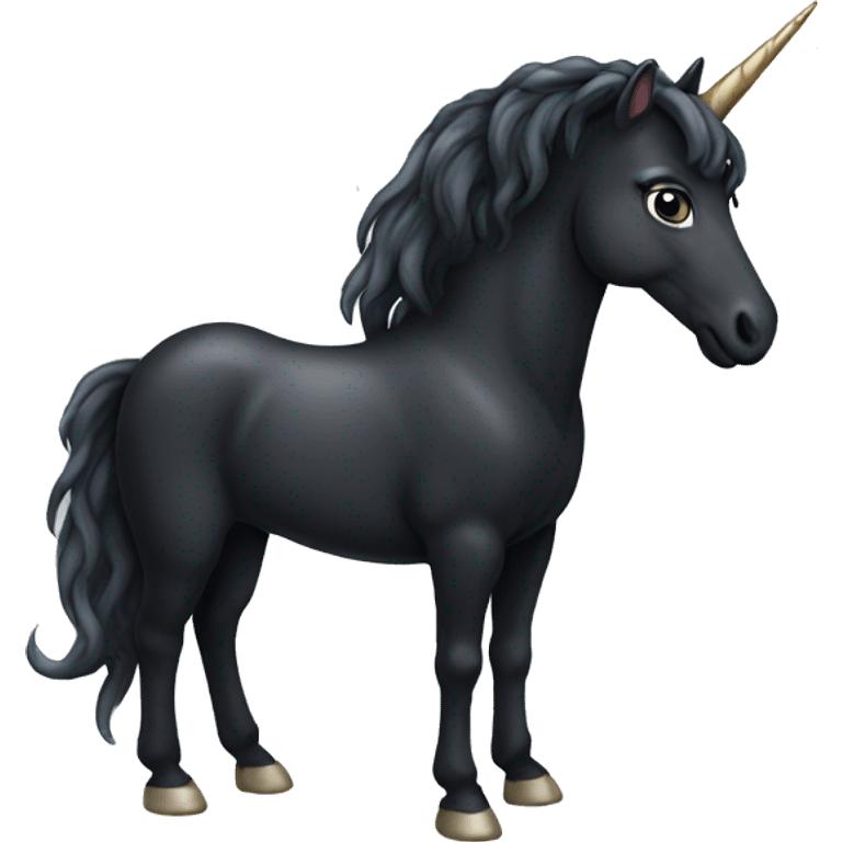 Black unicorn emoji