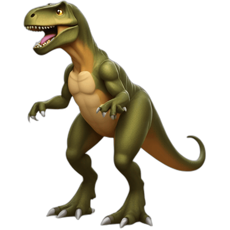 Trex with muscles emoji