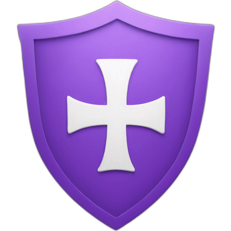 purple shield with a white plus symbol  emoji