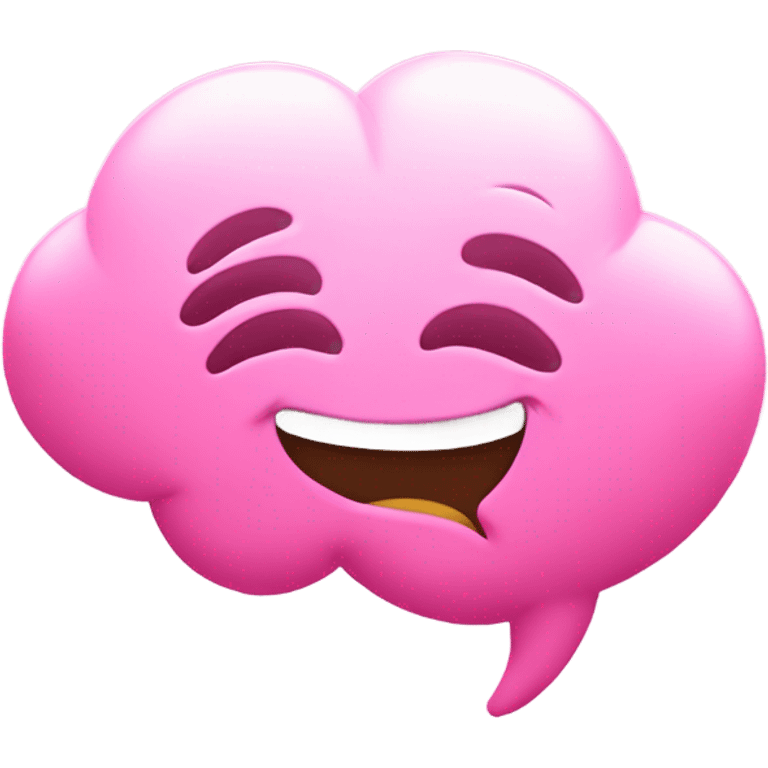 Pink Thought bubble with a thumb up in it emoji