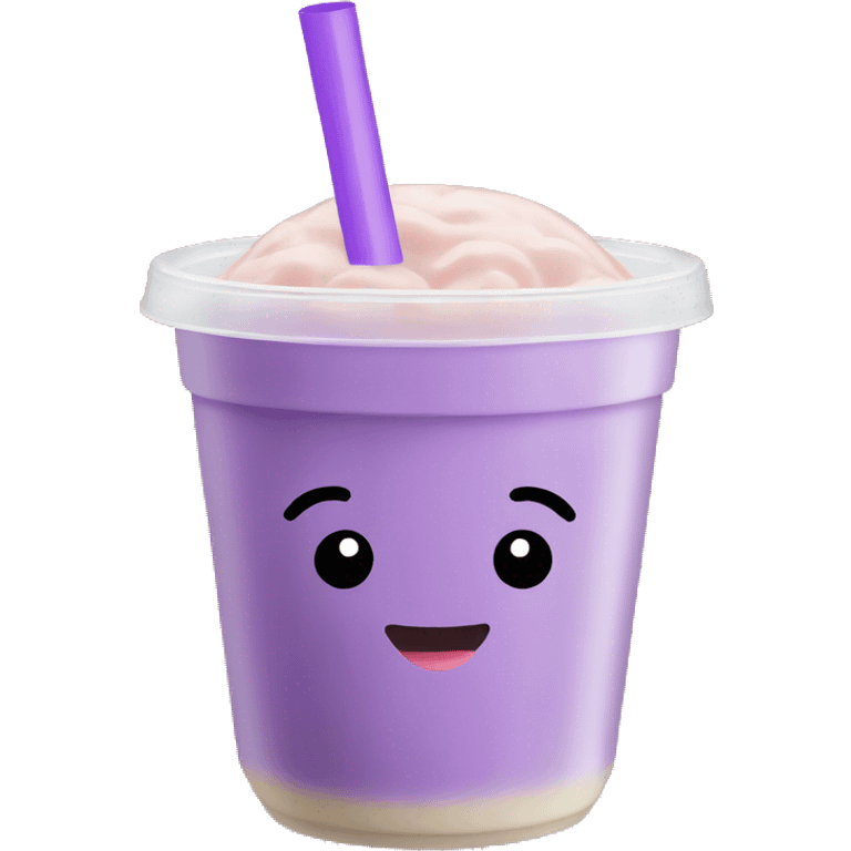 Taro bubble tea emoji