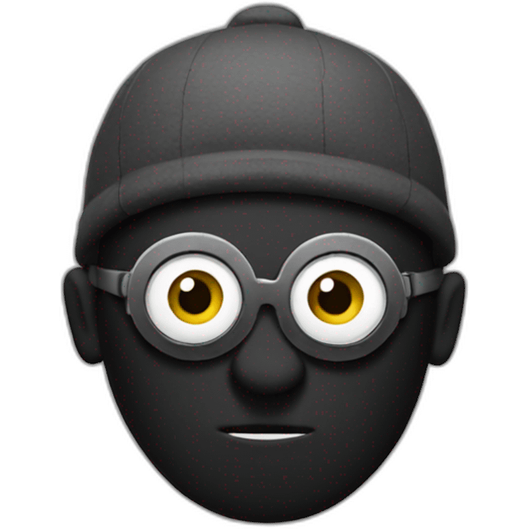 minion with black face mask emoji