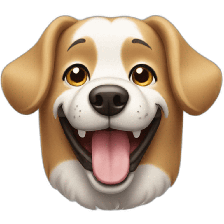 a happy dog emoji