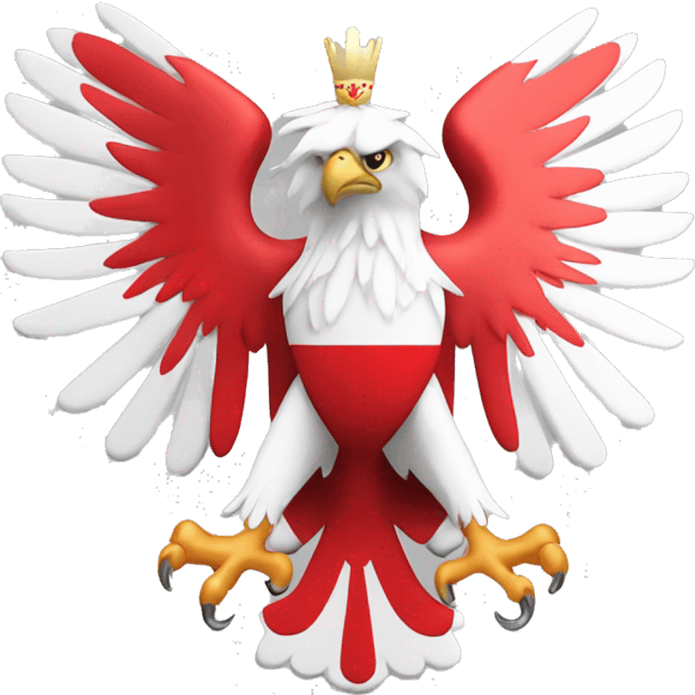 Polish eagle in red and white emoji