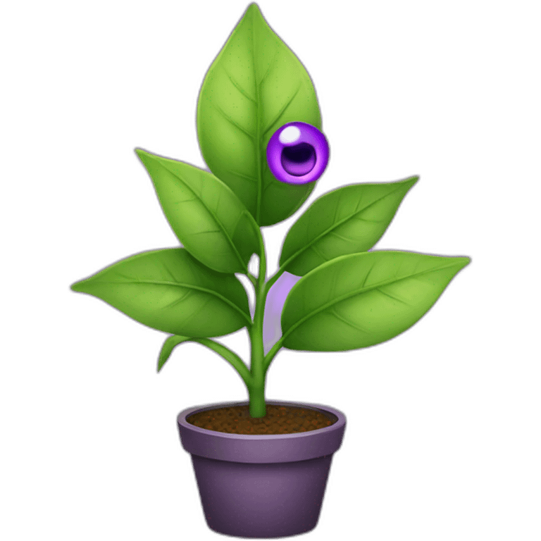 Plants purple with one eye emoji