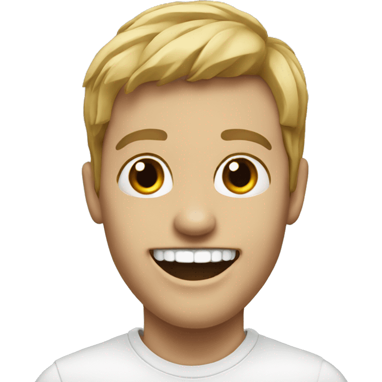 realistic male portrait with teeth emoji