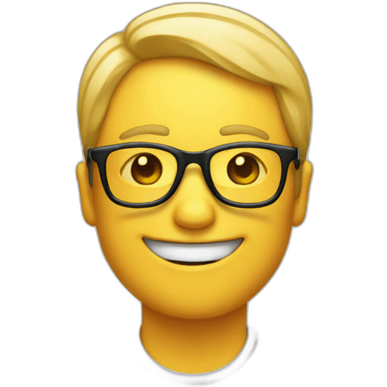 Emoji smile with glasses  emoji