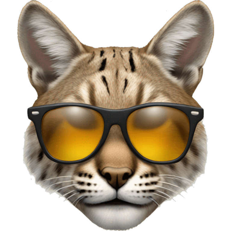 Bobcat with sun glasses  emoji