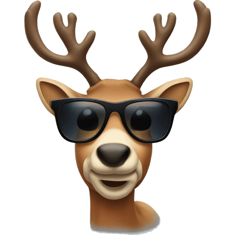 Reindeer with sunglasses  emoji