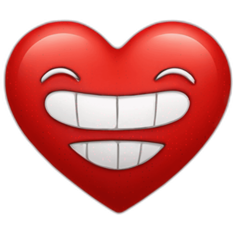 red heart with face emoji