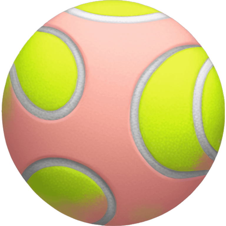 Soft pink tennis ball emoji