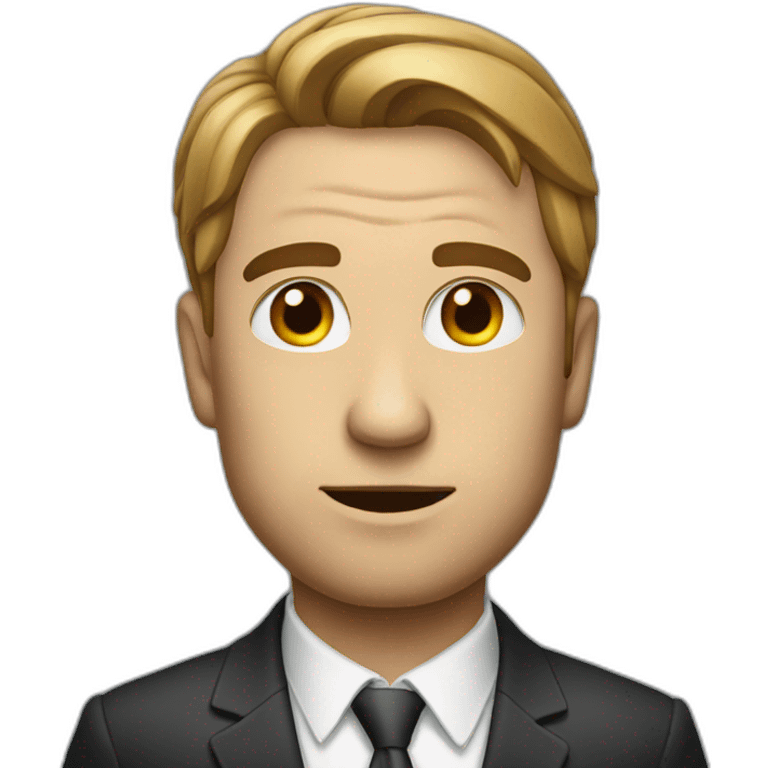 man in suit looking sideways emoji