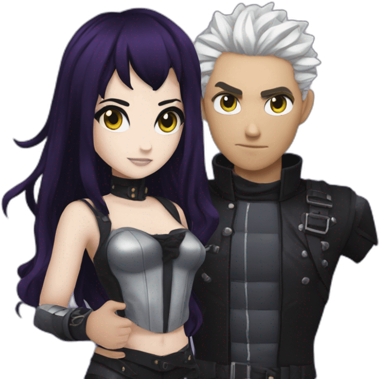 Jojo byzarre adventure with goth girl emoji