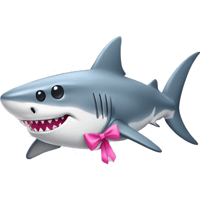 shark with pink bow emoji