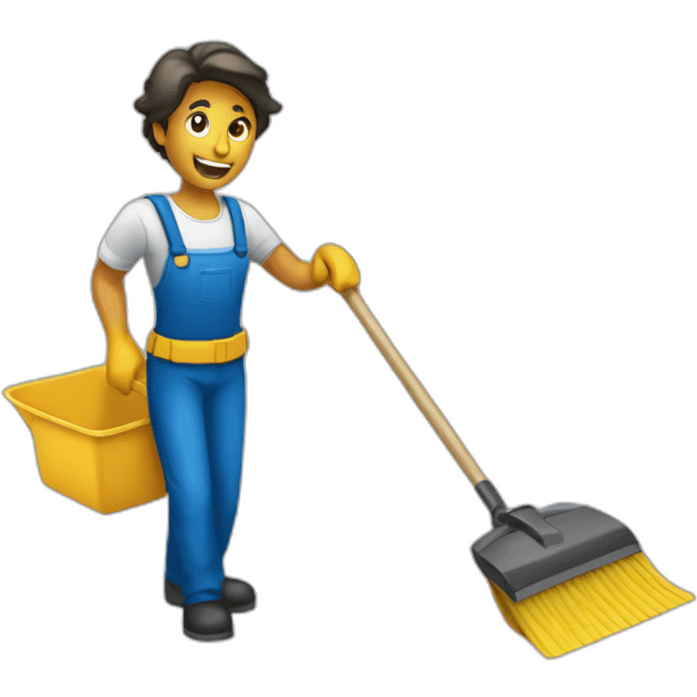 sweeper and dustpan emoji