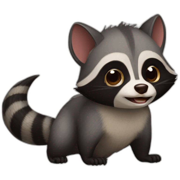 bat ferret raccoon emoji