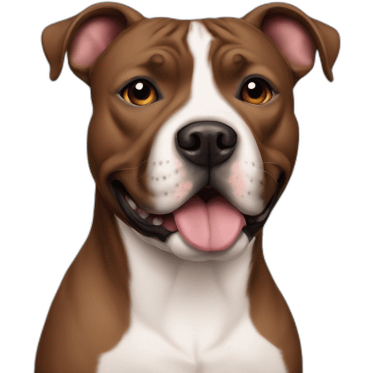 Brown head Staffordshire bull terrier emoji