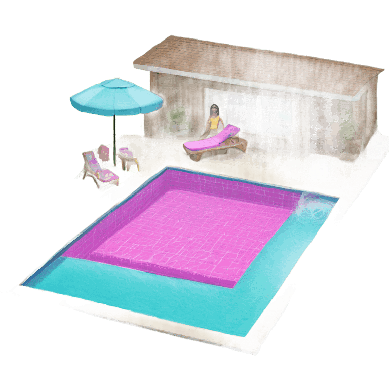 Barbie's swimming pool emoji