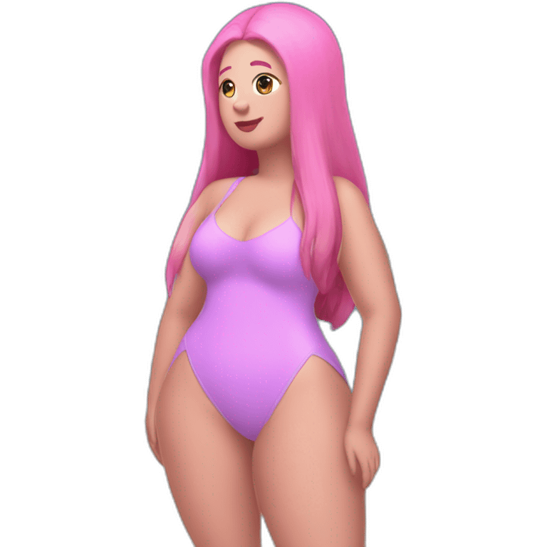 Princess Bubblegum full body pawg swimsuit emoji