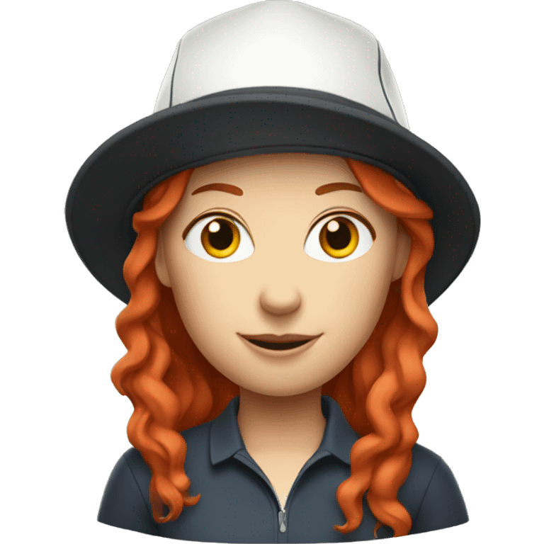 a female golf coach with red hair and a hat emoji