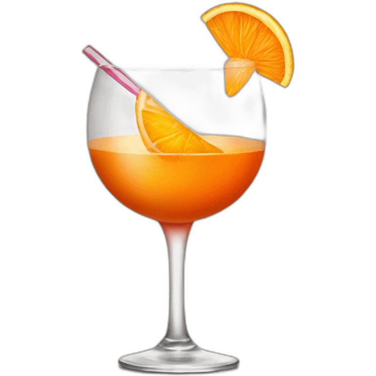 orange cocktail in a wine glass  emoji