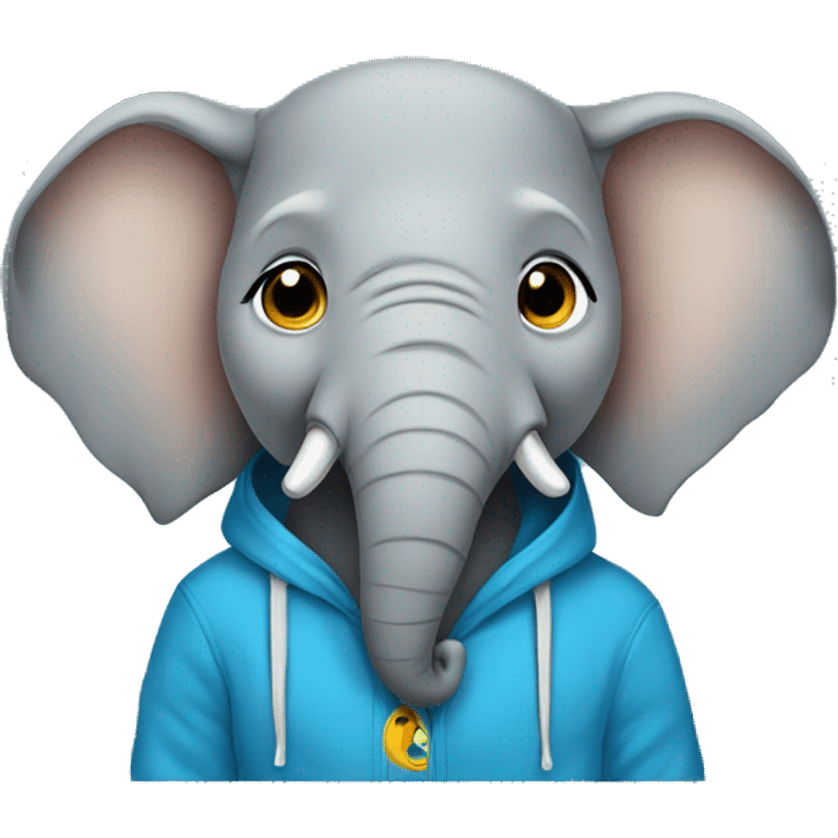 Elephant in a hoodie  emoji