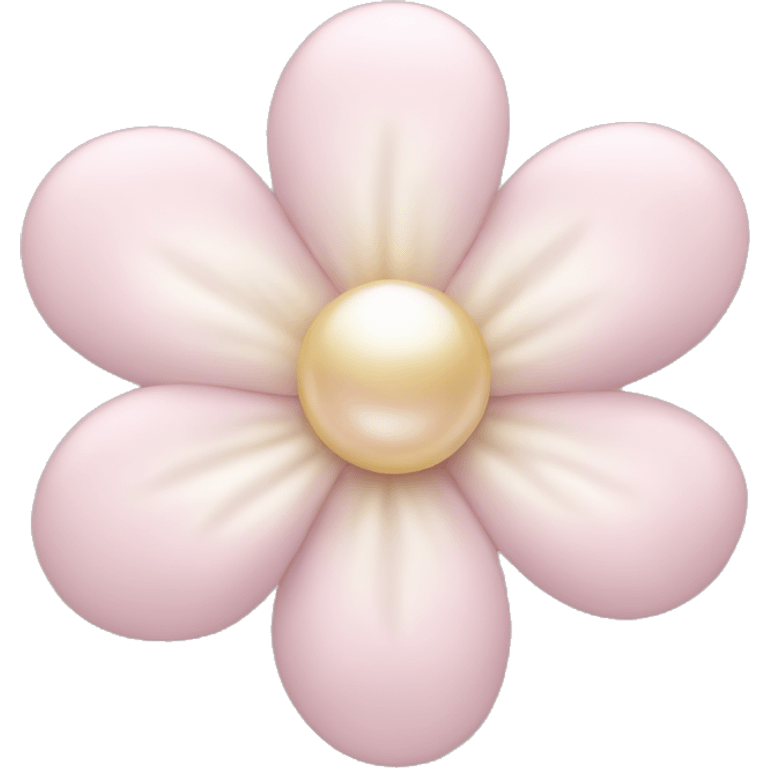 Pearl light pink flower emoji