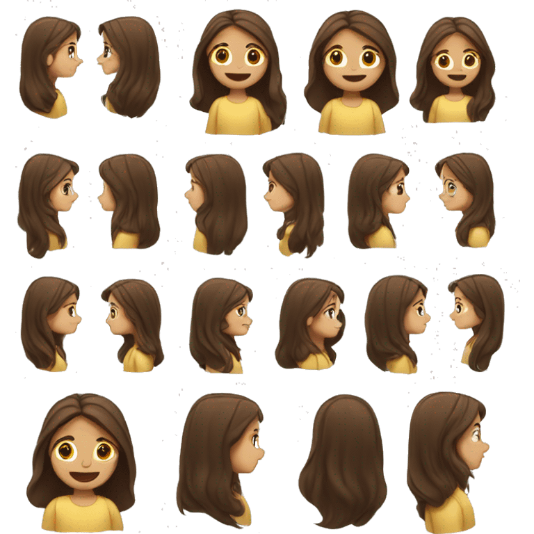 bautefull Long Brown Hair Girl That love Christ  emoji