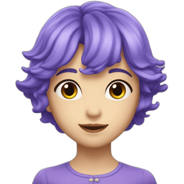 Ciel violet étoile filante emoji