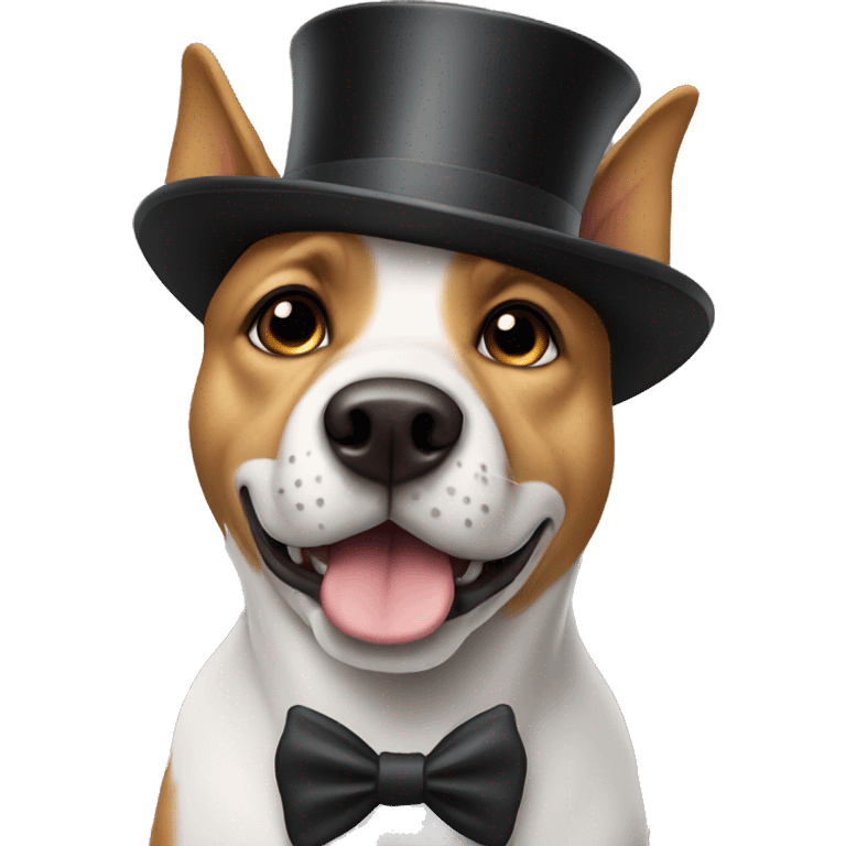 dog with top hat emoji