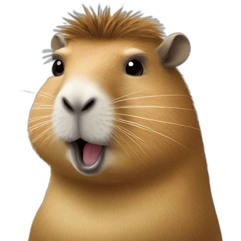 Un capybara sur une mouette emoji