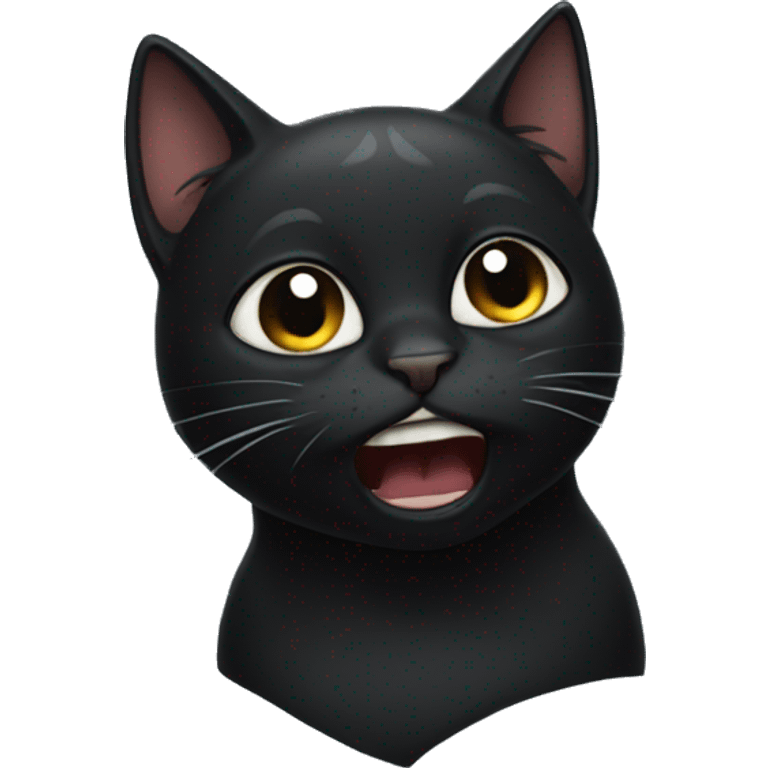 black cat crying emoji