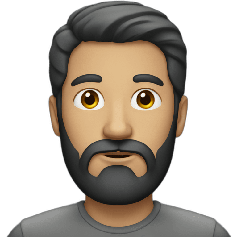 Man with dark beard emoji