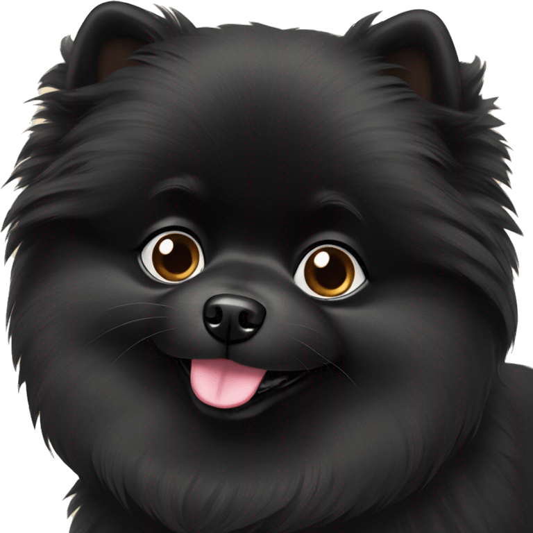 Black pomeranian emoji