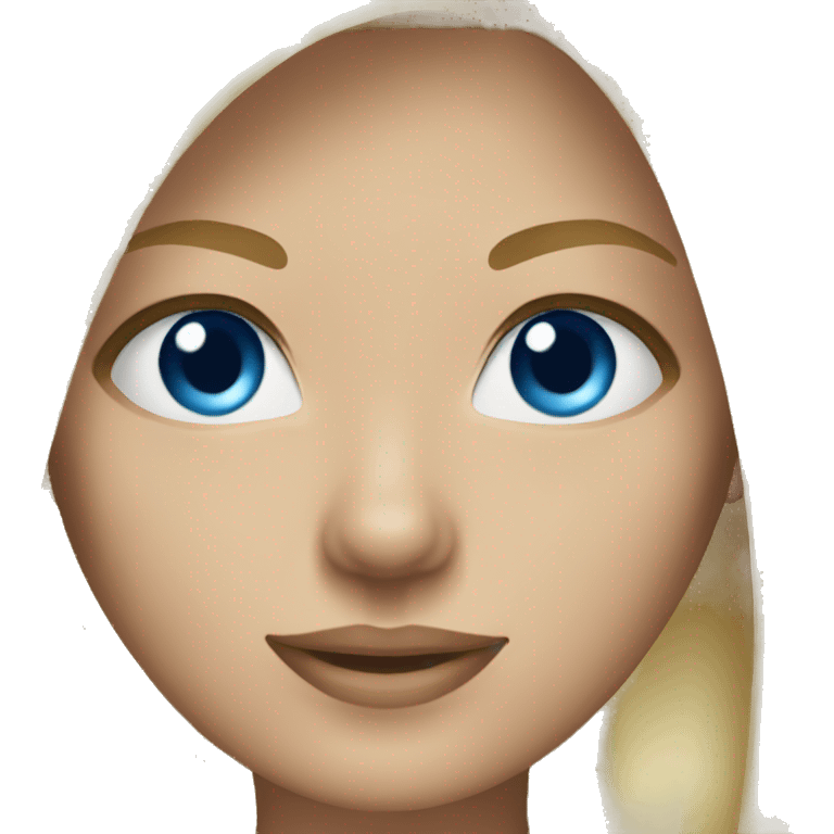 Blonde hair blue eyes woman  emoji