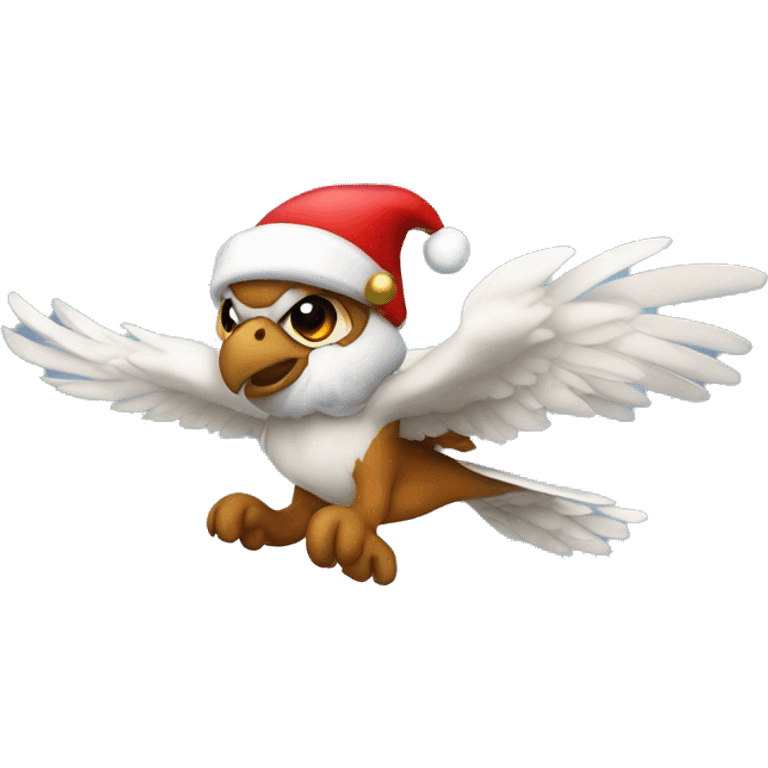 Skyhawk wearing a Santa hat  emoji