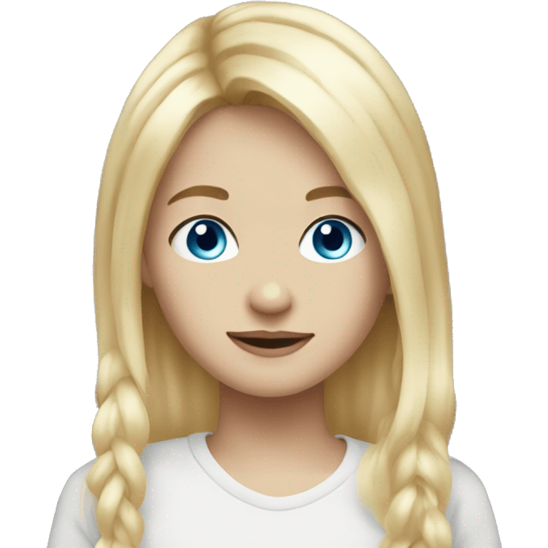 kid blonde hair blue eyes white skin emoji