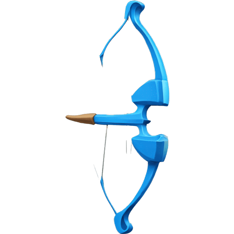 blue color cartoony archery bow emoji