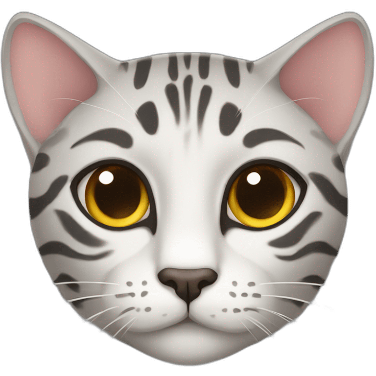 cat bengal Gris emoji