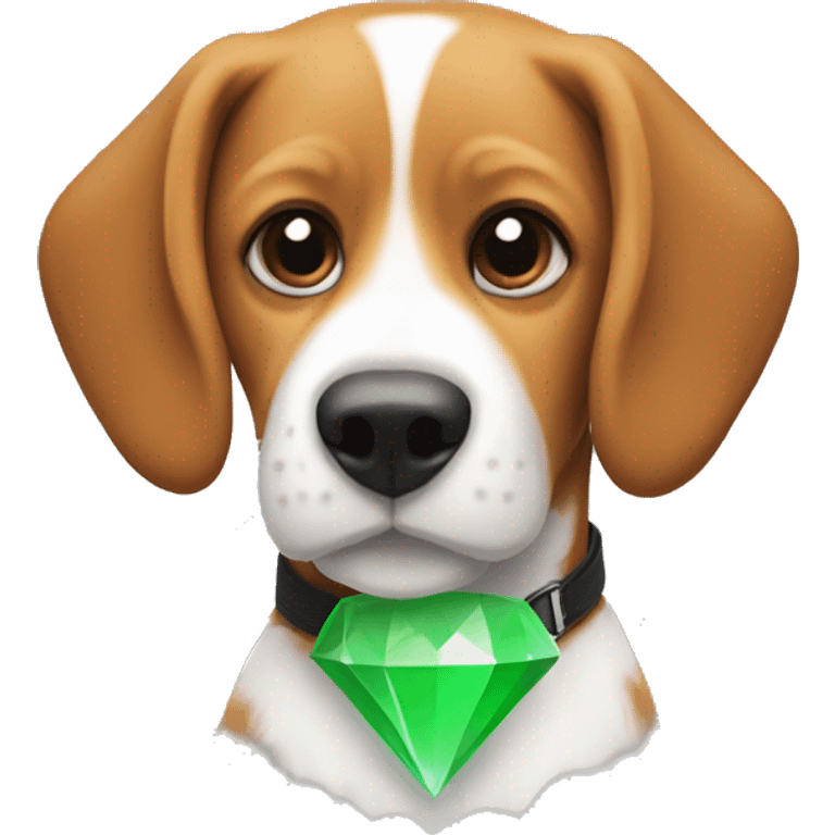 Beagle with Sims Plumbob emoji