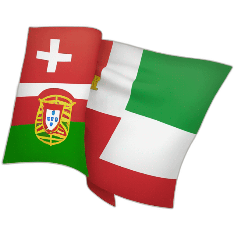 Drapeau portugais et italien emoji