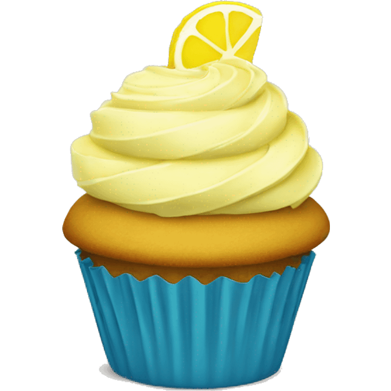 Lemon cupcake emoji