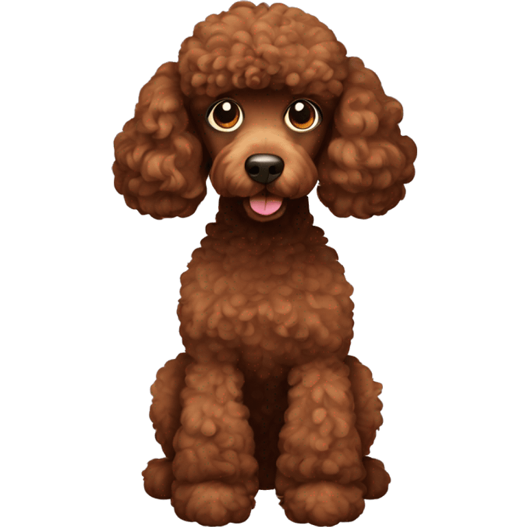 Brown poodle emoji