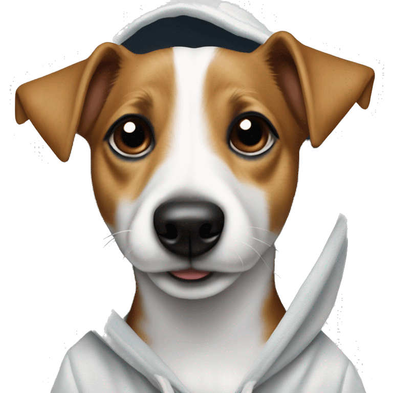 Jack Russell terrier with hoodies  emoji