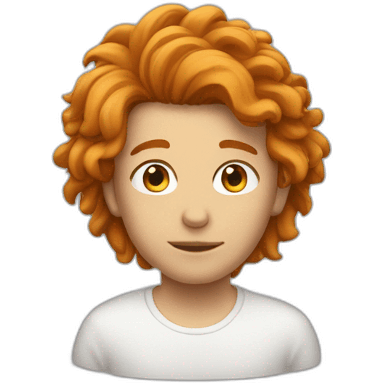 Garçon blanc avec les cheveux roux emoji