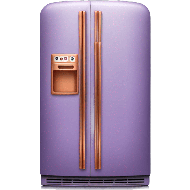 Realistic lavender and copper fridge. emoji