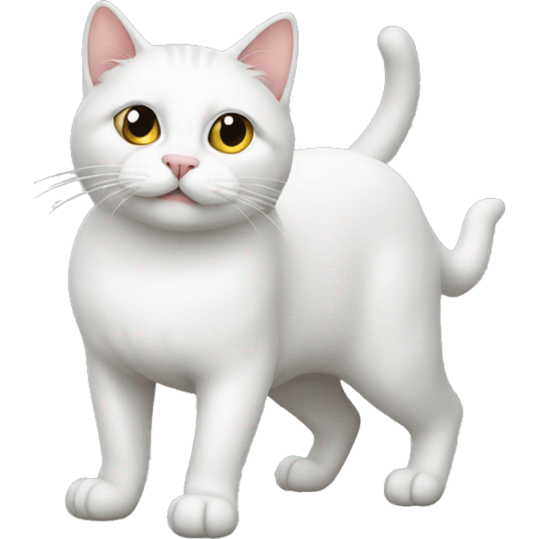 Cat white emoji