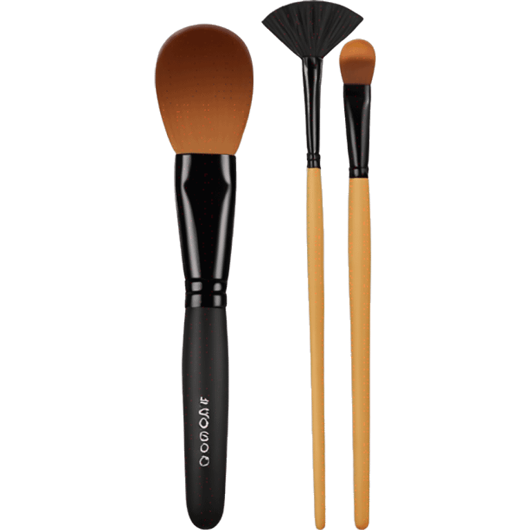 makeup brush & makeup emoji