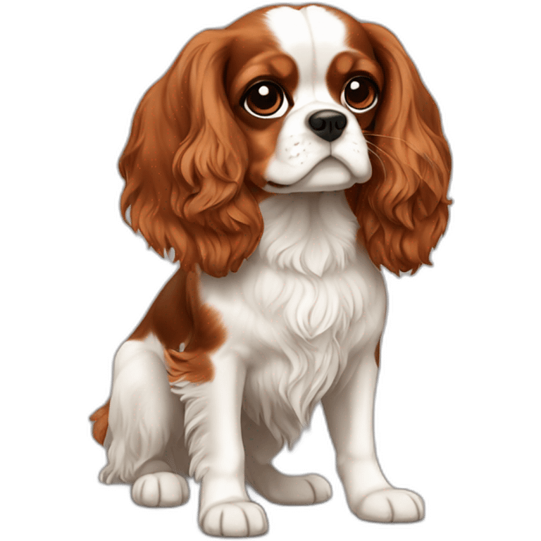 cavalier king Charles spaniel completely brown emoji