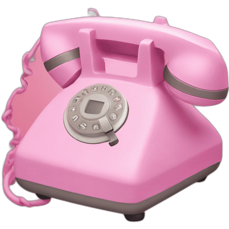 Pink phone emoji